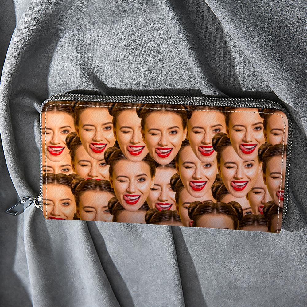 Personalised photo face mash purse