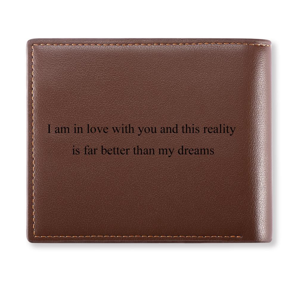 Custom photo wallet bifold gift for him. www.personalisedandpretty.com