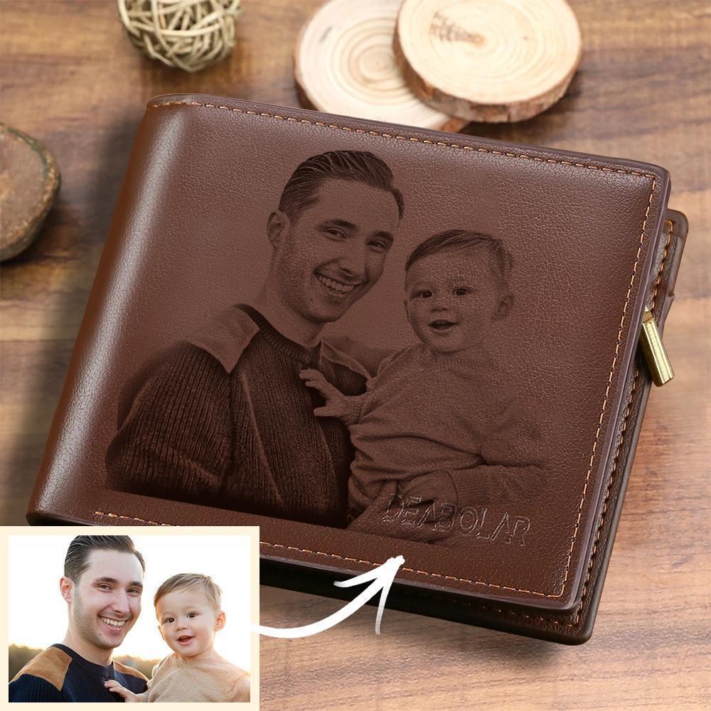 Custom photo wallet bifold gift for him. www.personalisedandpretty.com