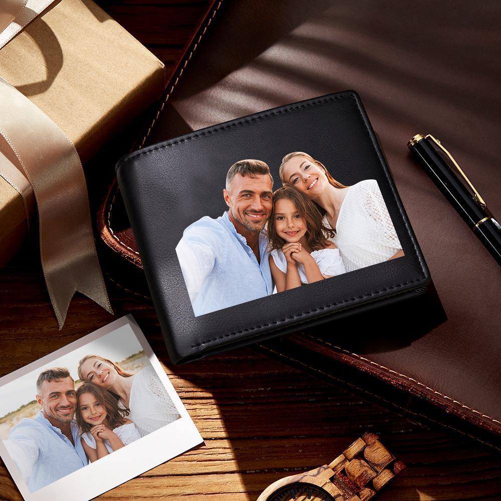 Personalised photo engraved men’s wallet RFID Protected. Www.personalisedandpretty.com