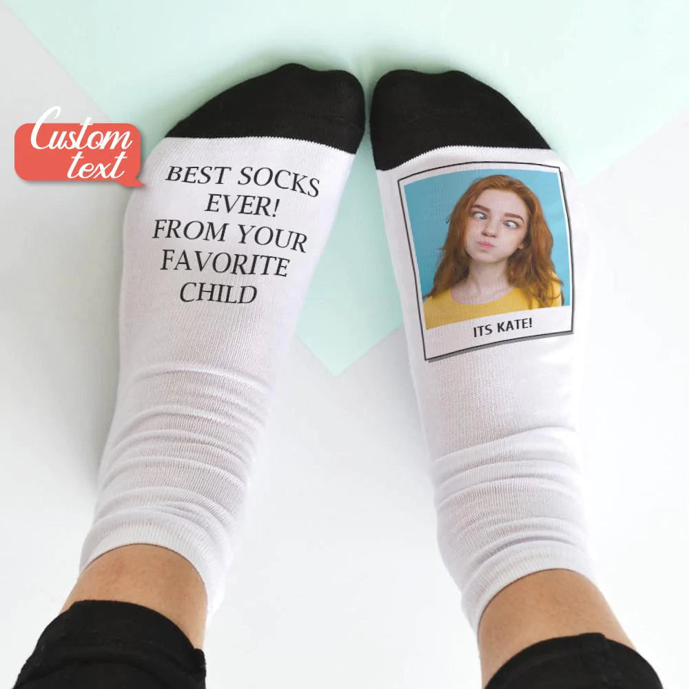 Head on over to www.personalisedandpretty.com and create your own photo upload novelty socks - lots of designs to choose from for all! Photo socks, text socks, fathers day, mothers day, christmas, easter, birthdays, wedding and pet lover.