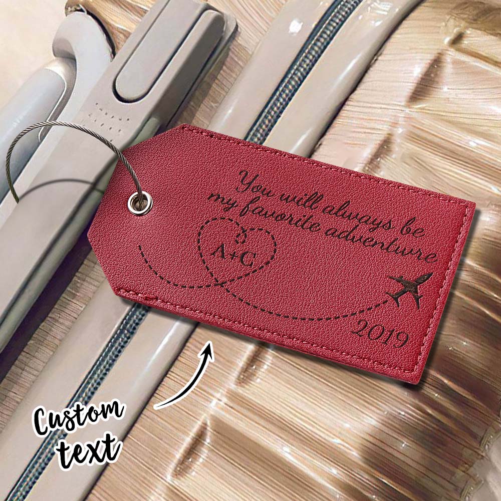 Personlised leather luggage tag - www.personalisedandpretty.com