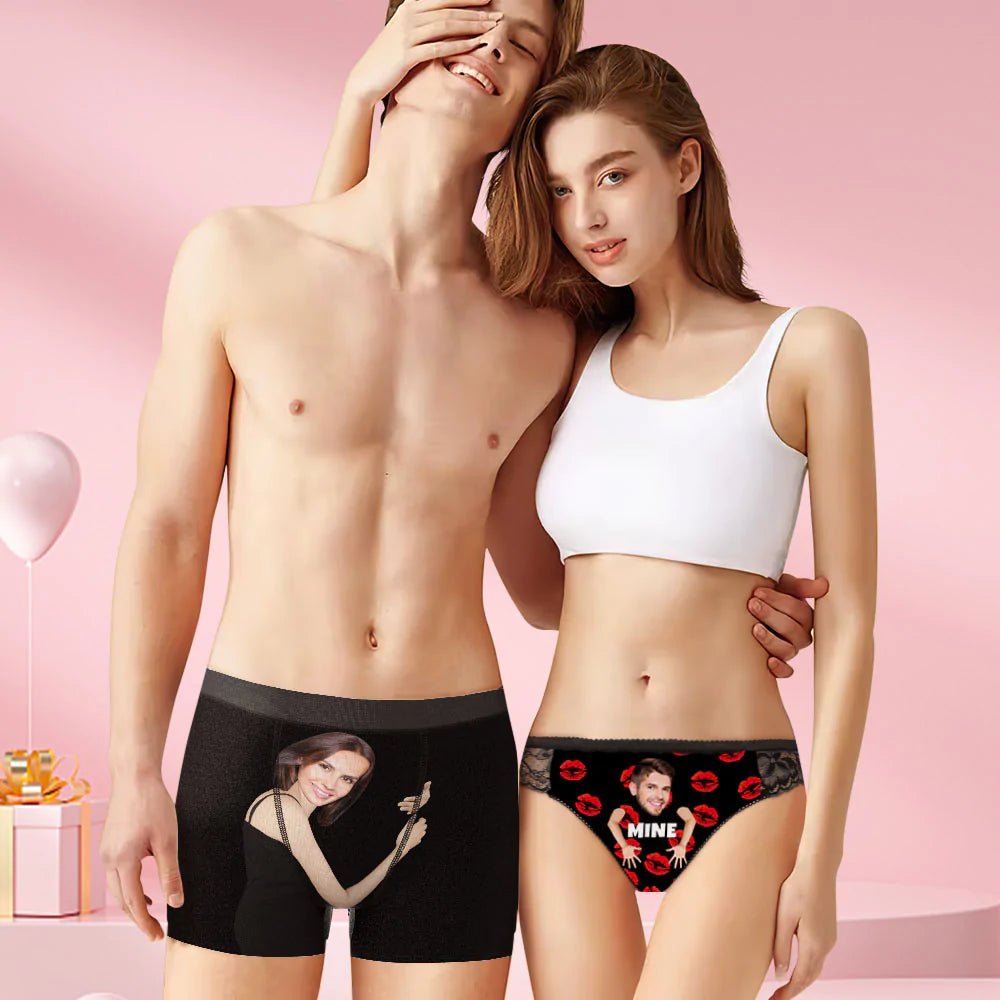 Couple's Custom Face Matching Underwear - PersonalisedandPretty.com