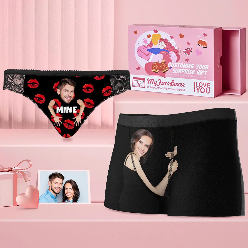 Couple's Custom Face Matching Underwear - PersonalisedandPretty.com