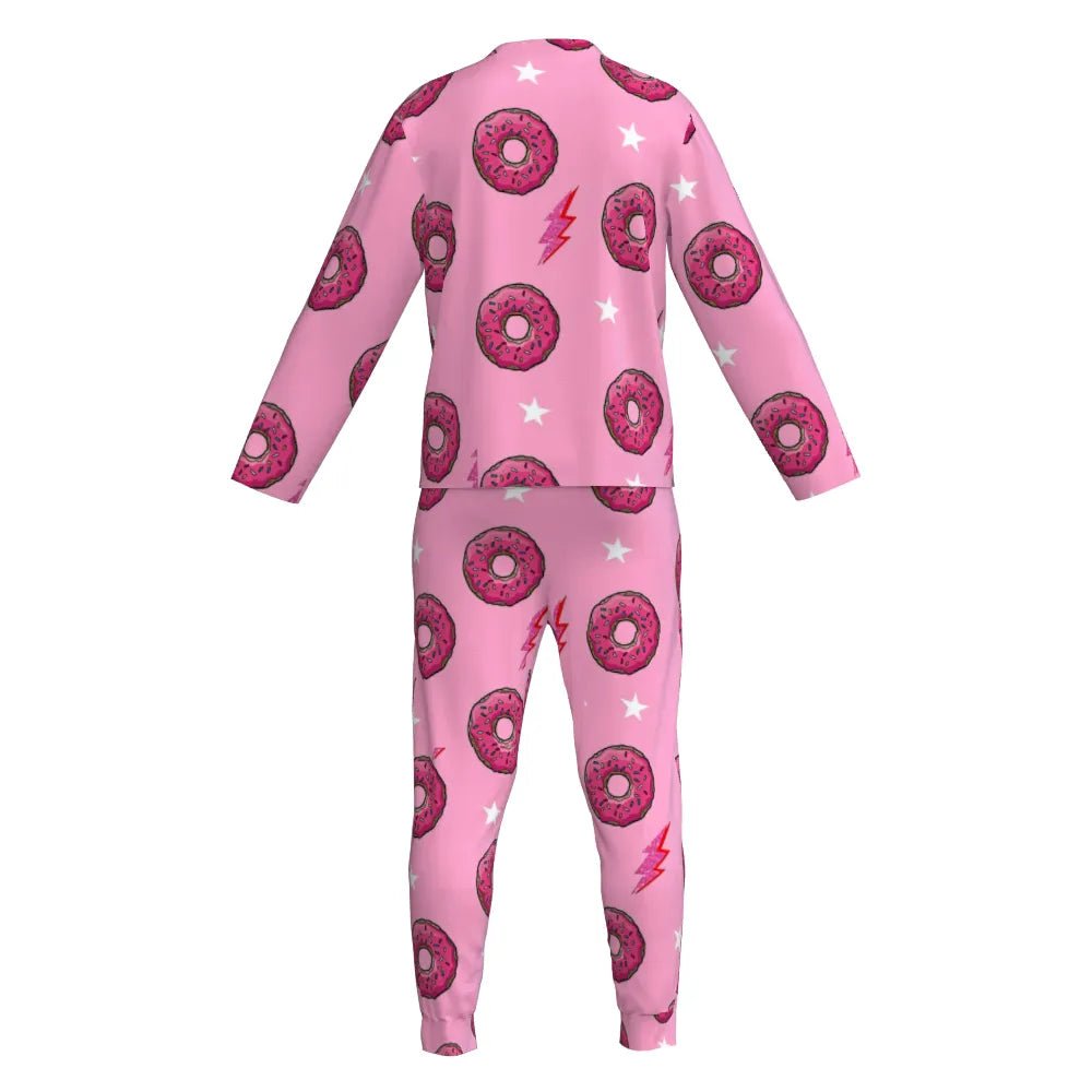 Cozy and Comfortable Girls Soft Pajamas 'Donut Design' - PersonalisedandPretty.com