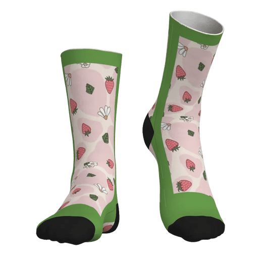 Cozy Edit Matching Socks - 'Strawberry Design' - 20% off with the matching PJ's! - PersonalisedandPretty.com