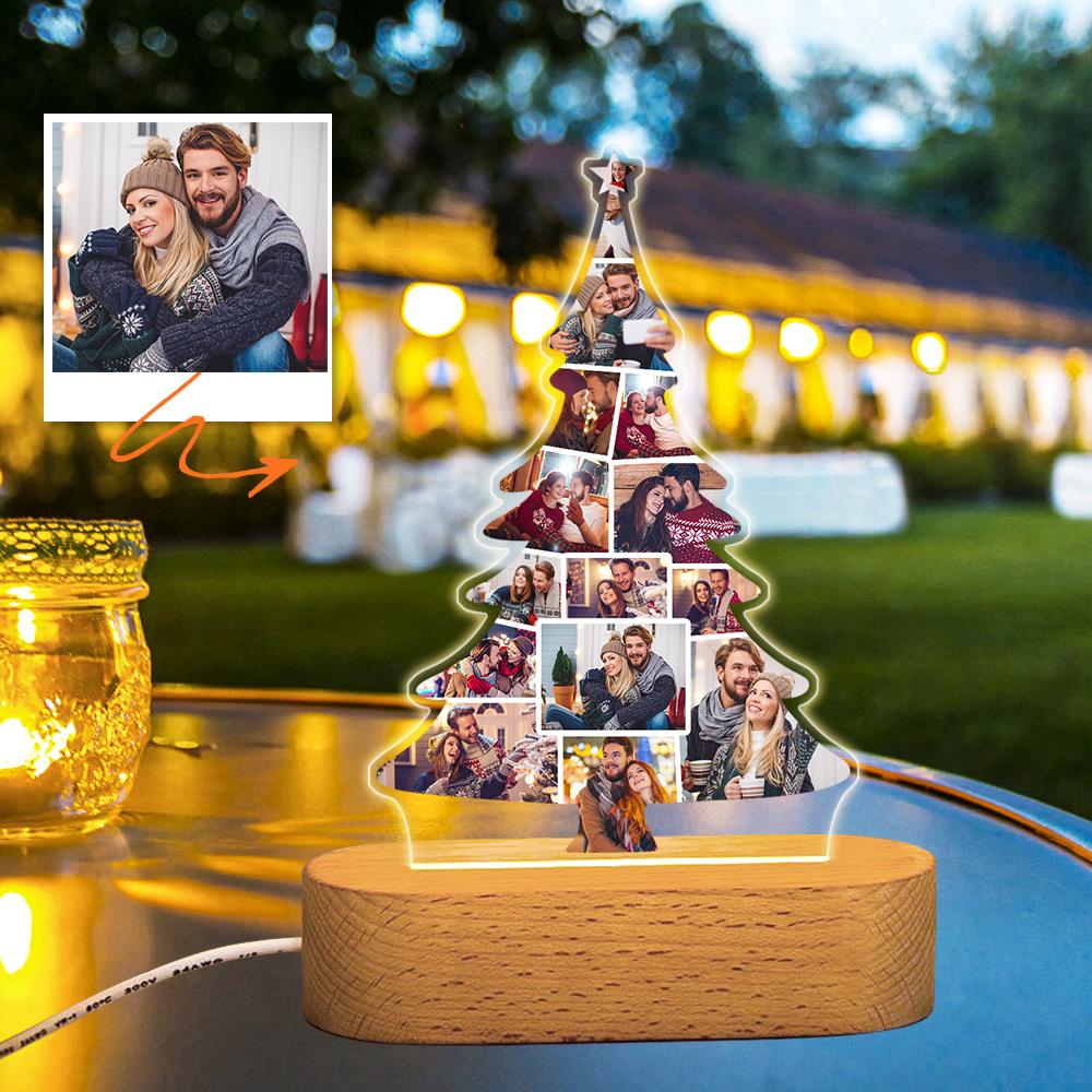 Custom Christmas Tree Photo Light Home Decor - PersonalisedandPretty.com