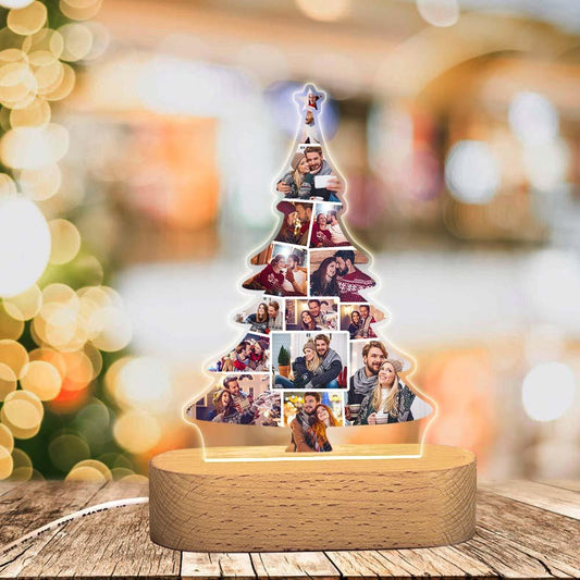 Custom Christmas Tree Photo Light Home Decor - PersonalisedandPretty.com