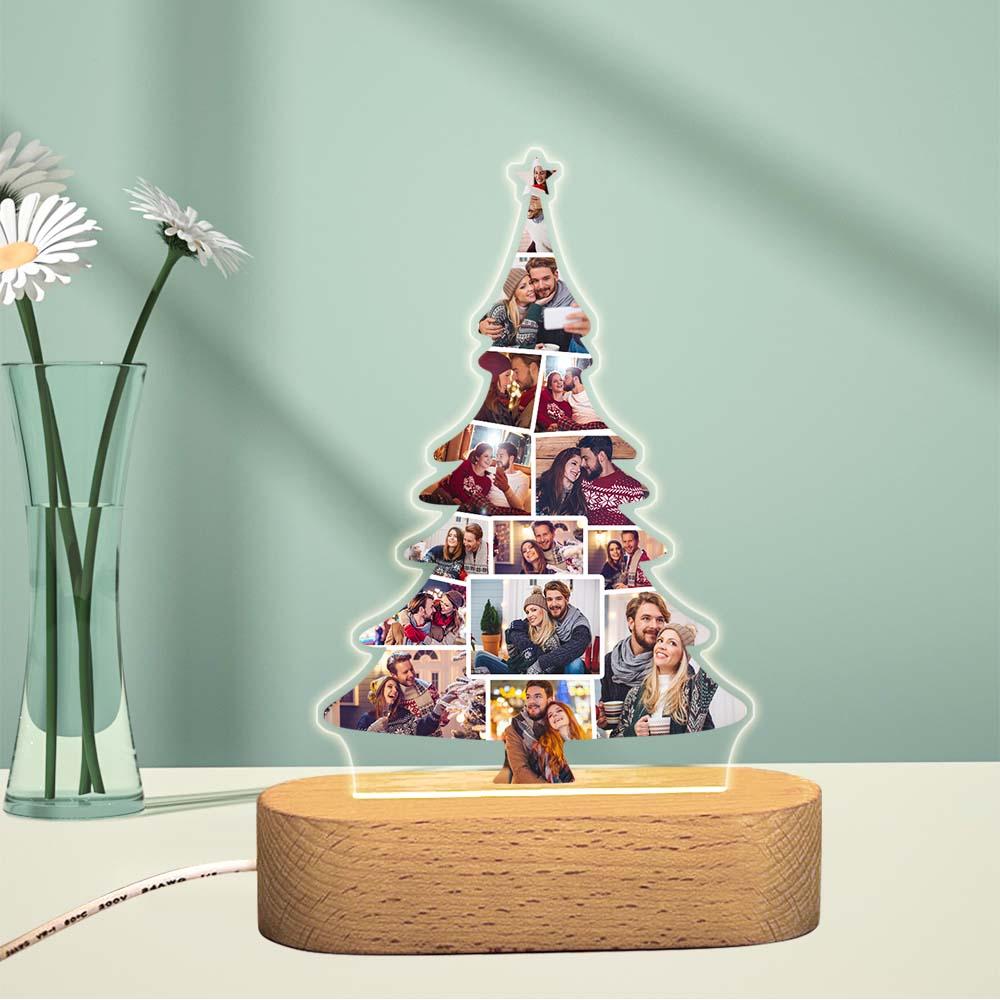 Custom Christmas Tree Photo Light Home Decor - PersonalisedandPretty.com