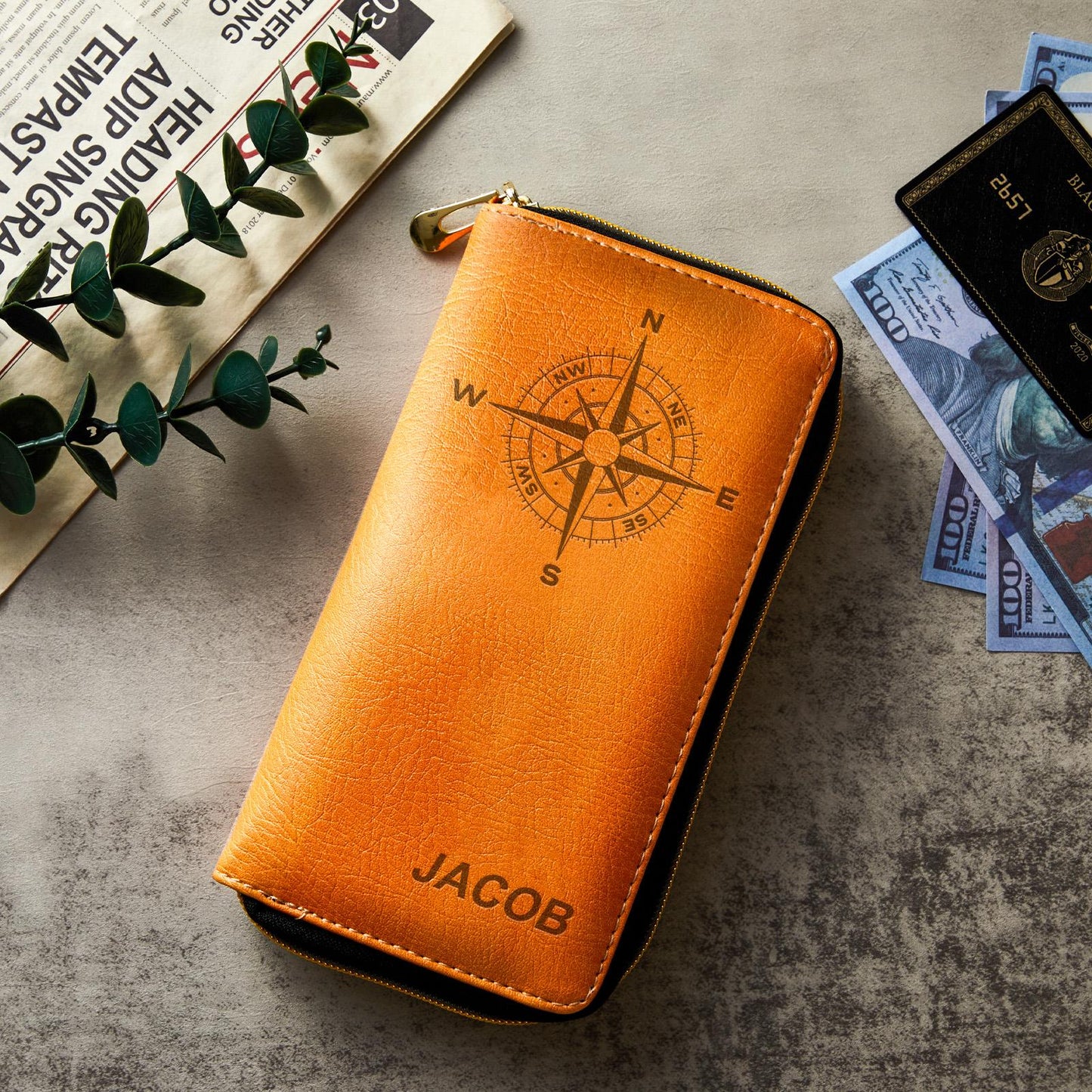 Custom Engraved Passport Cover - PersonalisedandPretty.com