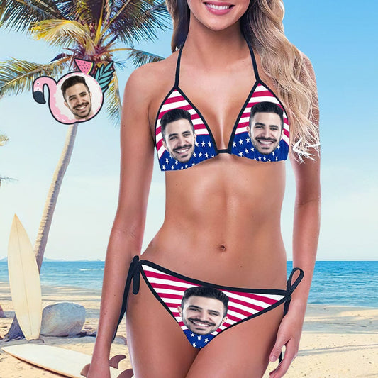 Custom Face Bikini - USA Flag Design - PersonalisedandPretty.com