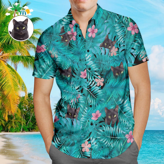 Custom Face Men’s Hawaiian Beach Shirt Aloha Design - PersonalisedandPretty.com