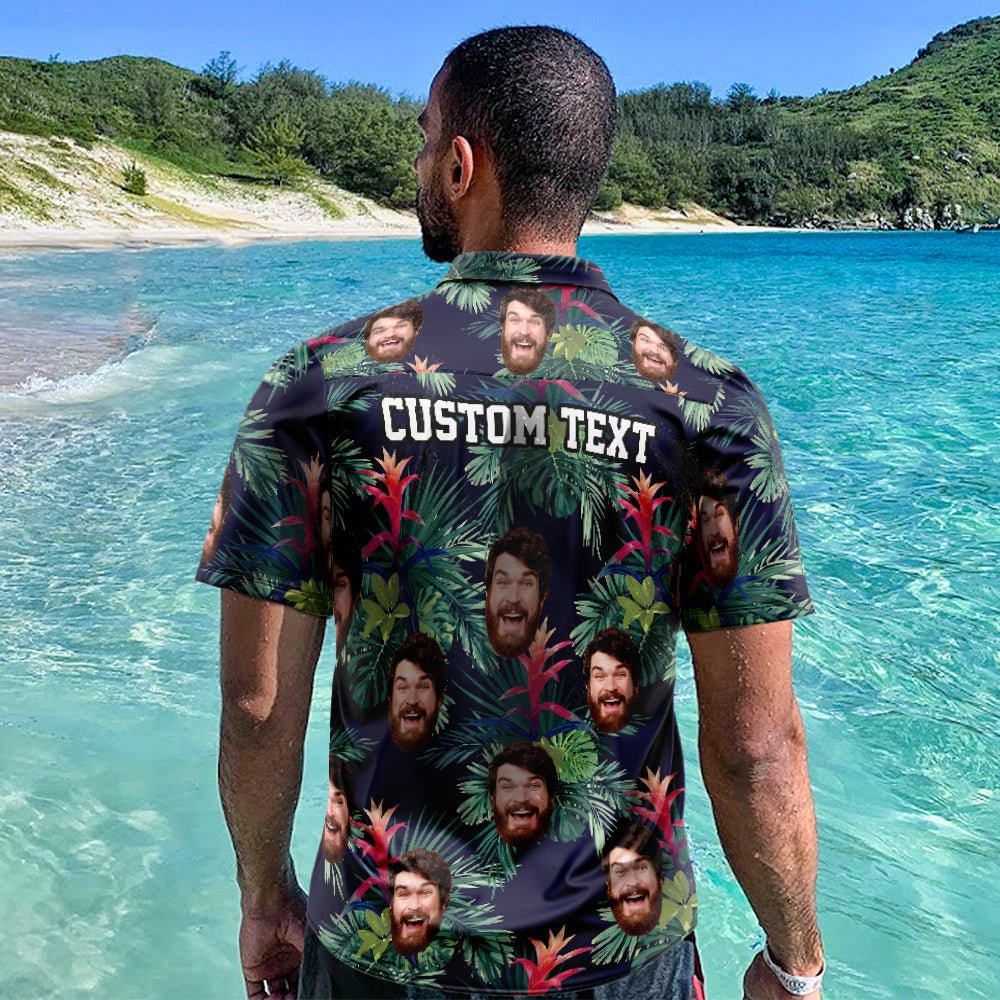 Custom Face Men’s Hawaiian Beach Shirt Summer Design - PersonalisedandPretty.com