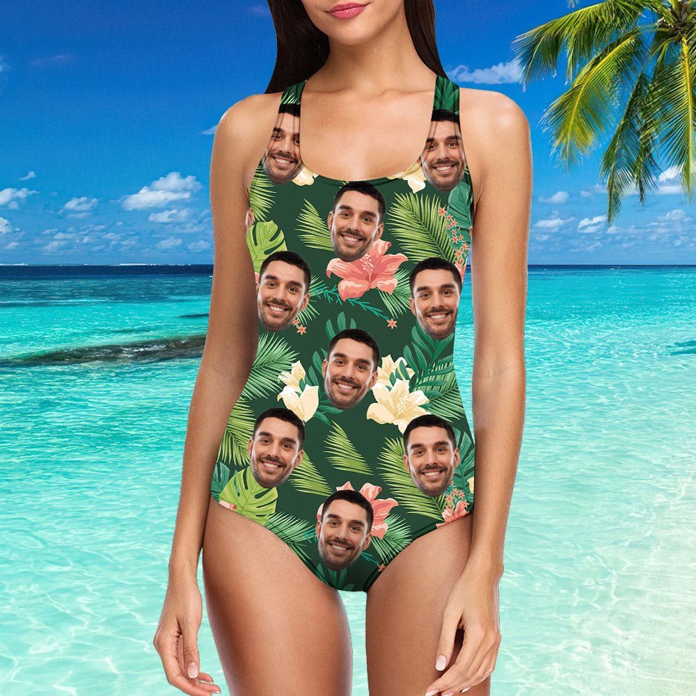 Custom Face Swimsuit - Tropical Design - PersonalisedandPretty.com