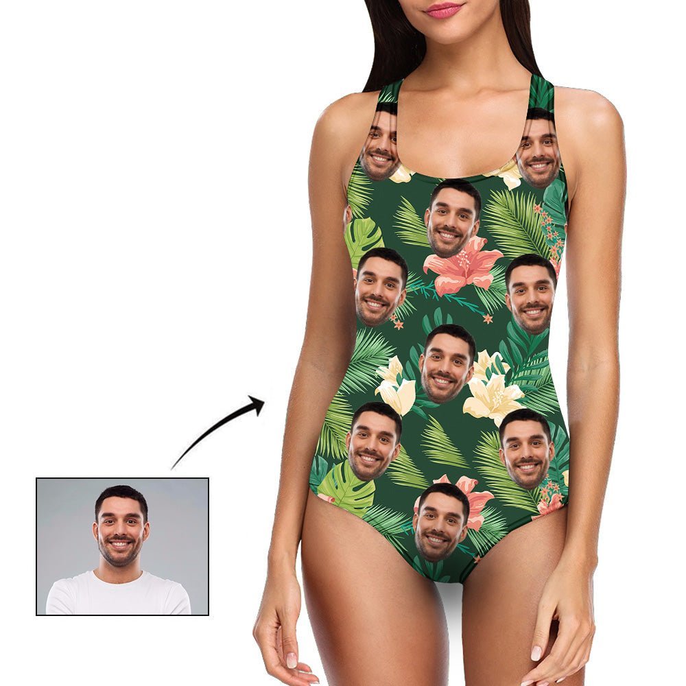 Custom Face Swimsuit - Tropical Design - PersonalisedandPretty.com