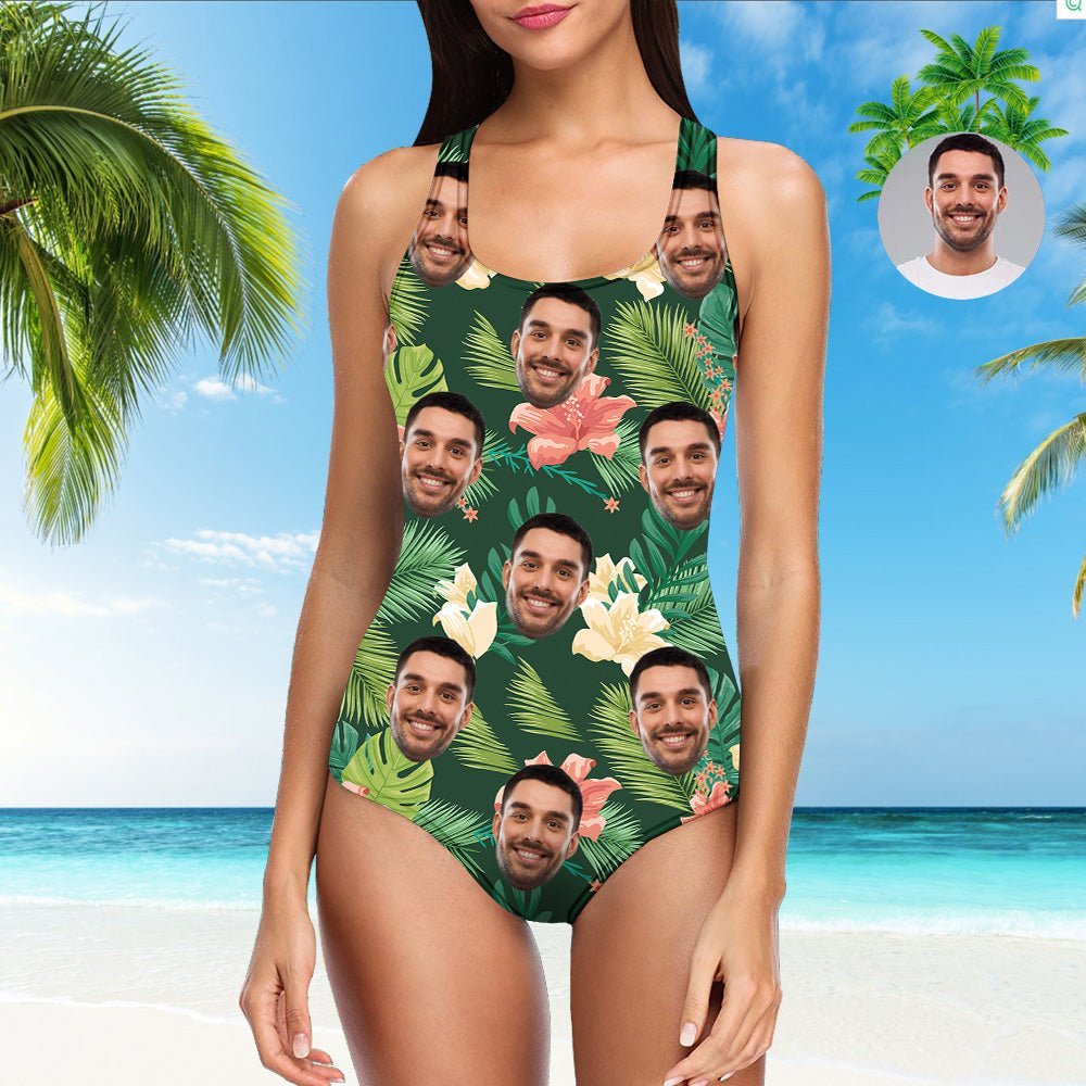 Custom Face Swimsuit - Tropical Design - PersonalisedandPretty.com