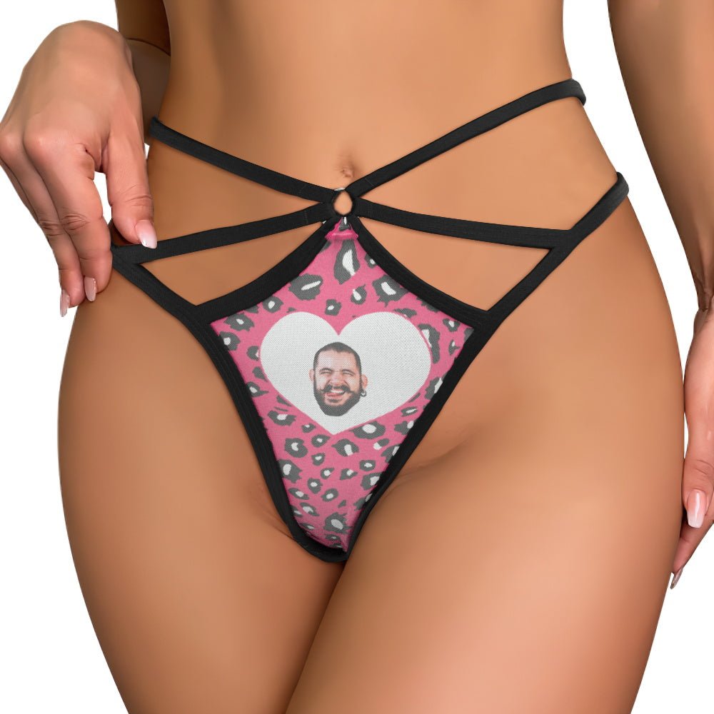 Custom Face Thong 'Leopard Print' - PersonalisedandPretty.com