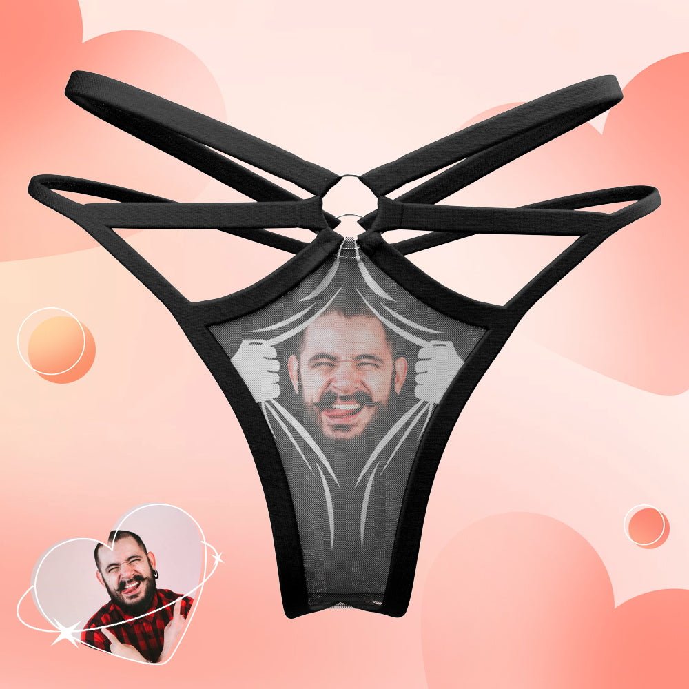 Custom Face Thong 'Tear Open' - PersonalisedandPretty.com