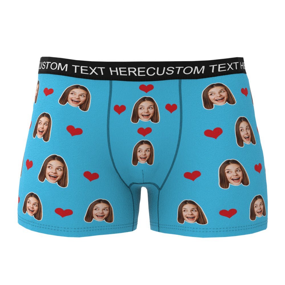 Custom Heart Face Boxer Shorts - PersonalisedandPretty.com