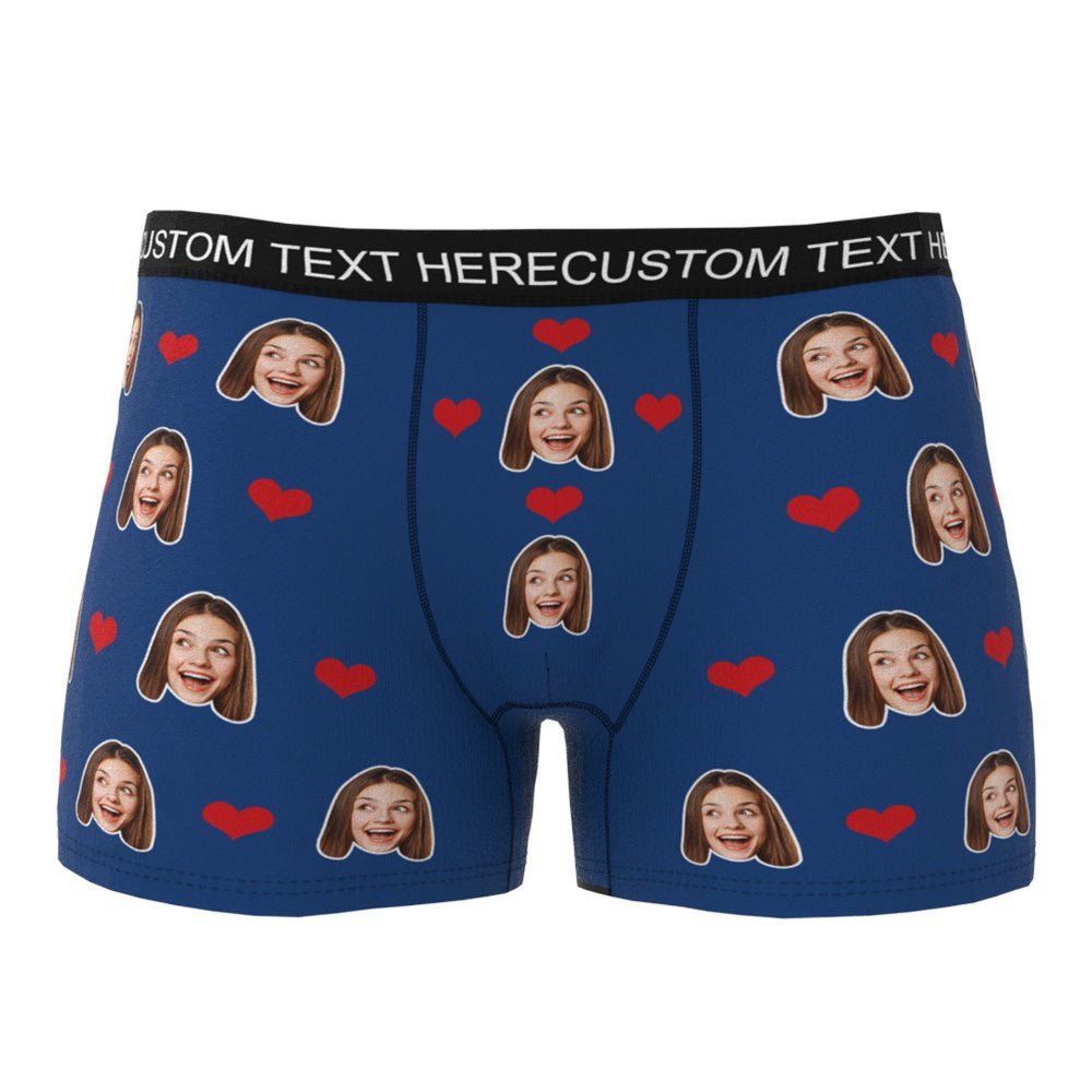 Custom Heart Face Boxer Shorts - PersonalisedandPretty.com