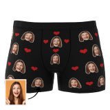 Custom Heart Face Boxer Shorts - PersonalisedandPretty.com