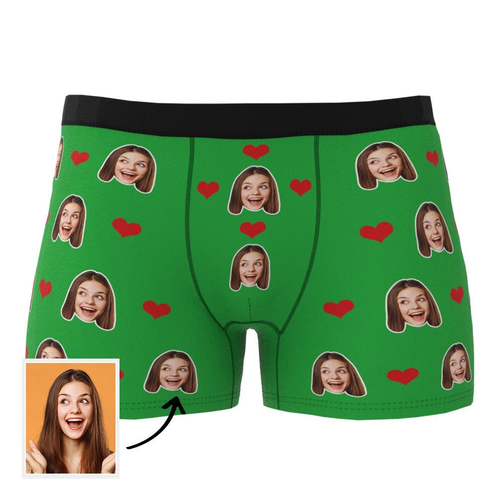 Custom Heart Face Boxer Shorts - PersonalisedandPretty.com