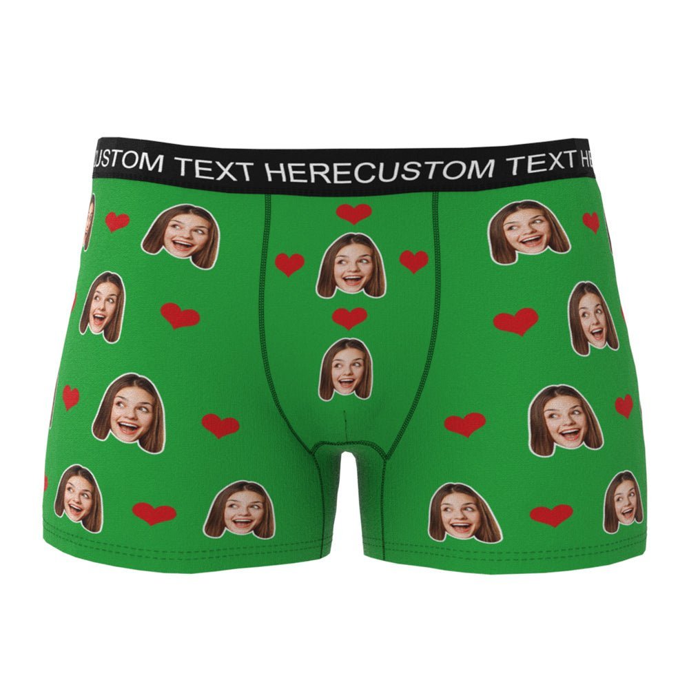 Custom Heart Face Boxer Shorts - PersonalisedandPretty.com