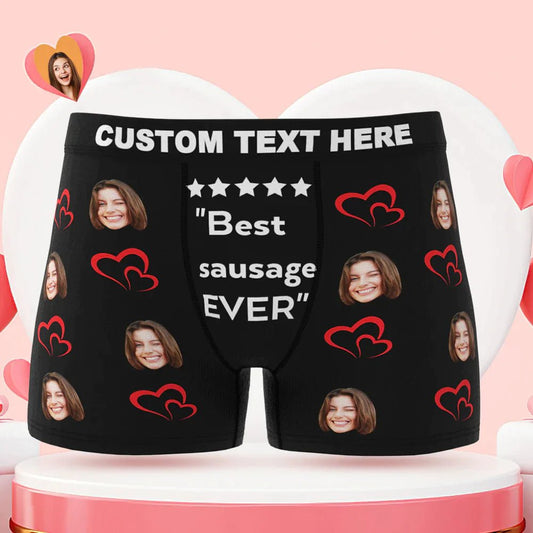 Custom Men's Boxer Shorts 'Best Sausage Ever' - PersonalisedandPretty.com