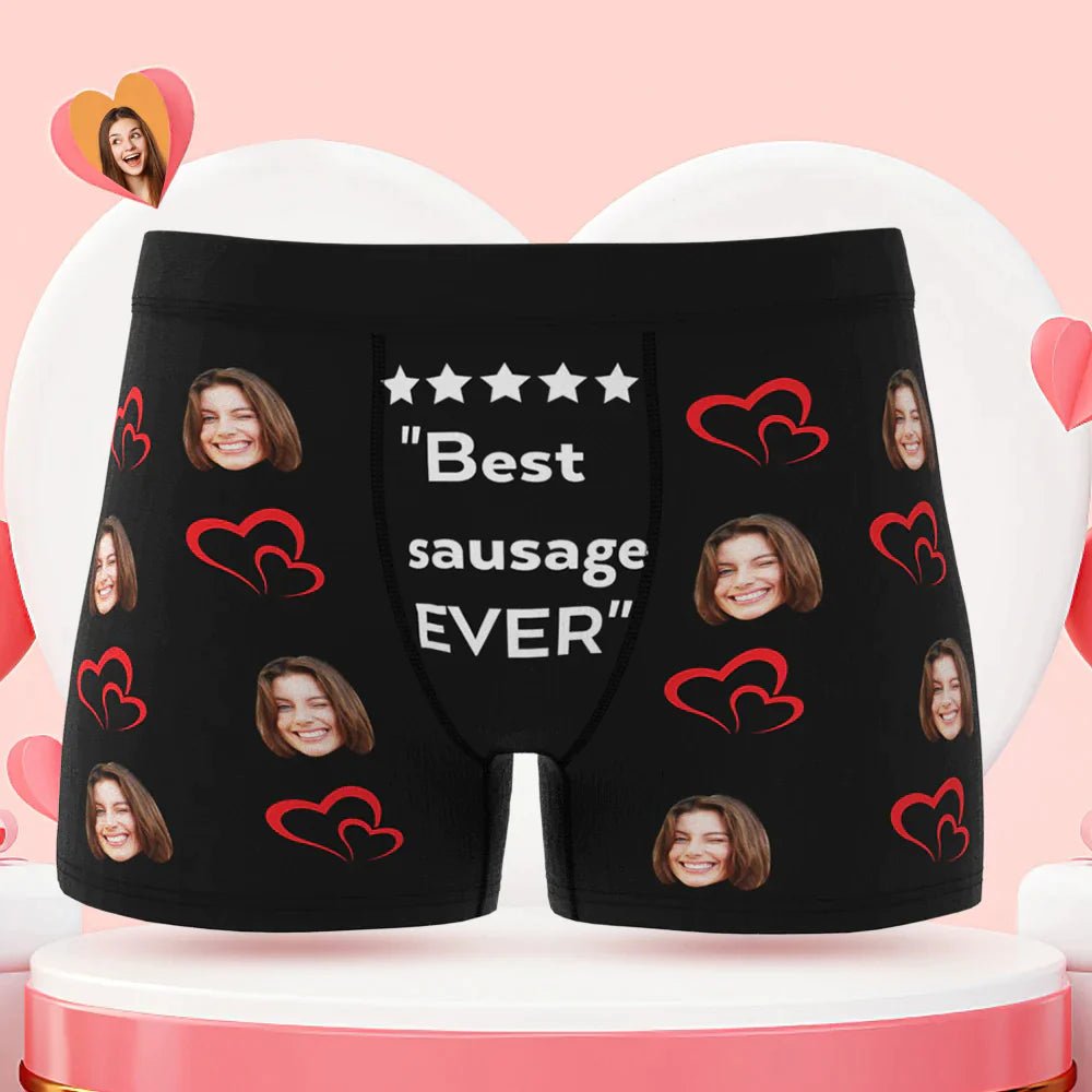 Custom Men's Boxer Shorts 'Best Sausage Ever' - PersonalisedandPretty.com