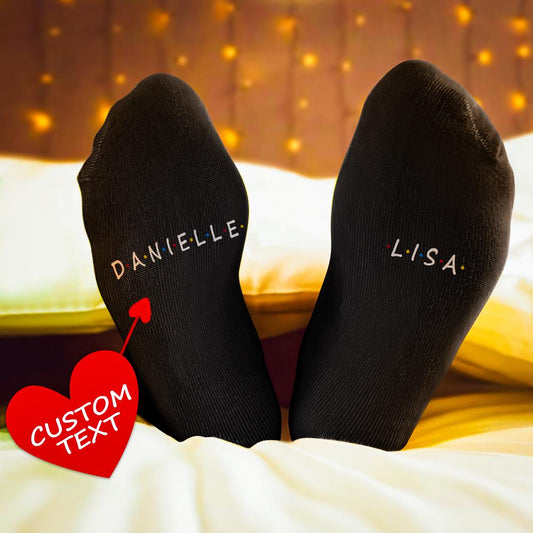 Custom Names 'friends font' Engraved Socks - PersonalisedandPretty.com