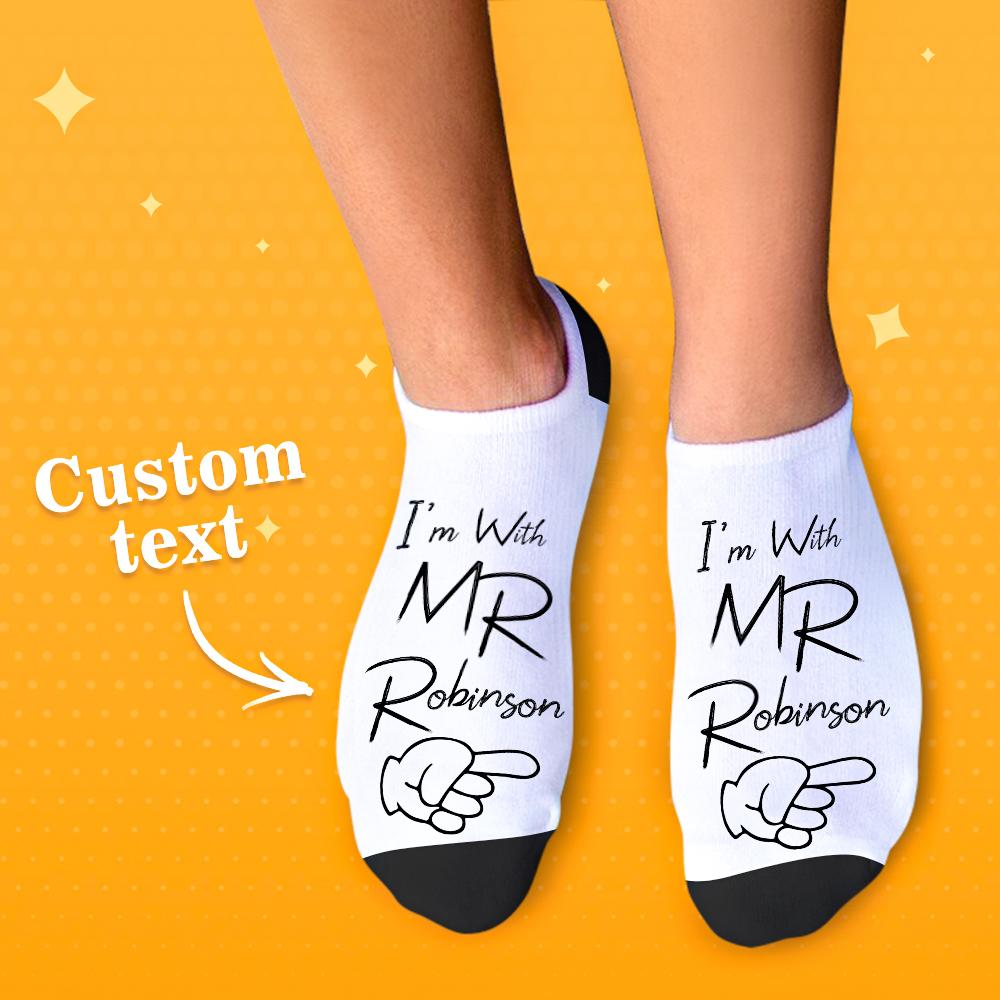 Custom Newlyweds Honeymoon Gift for Him and Her Matching Socks - PersonalisedandPretty.com