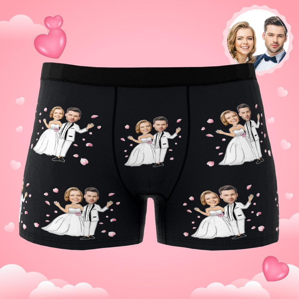 Custom Photo Boxer Double Wedding Underwear 'Interactive' - PersonalisedandPretty.com