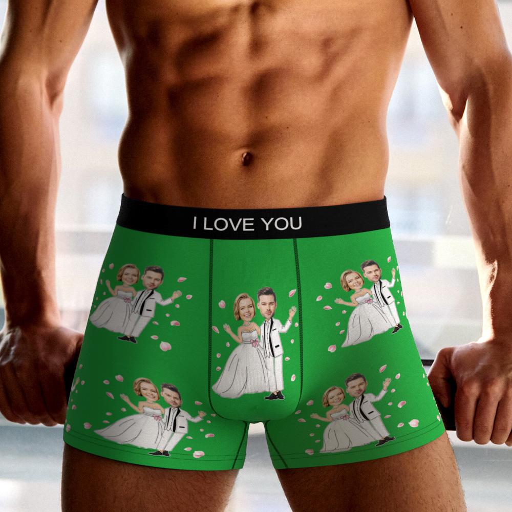 Custom Photo Boxer Double Wedding Underwear 'Interactive' - PersonalisedandPretty.com