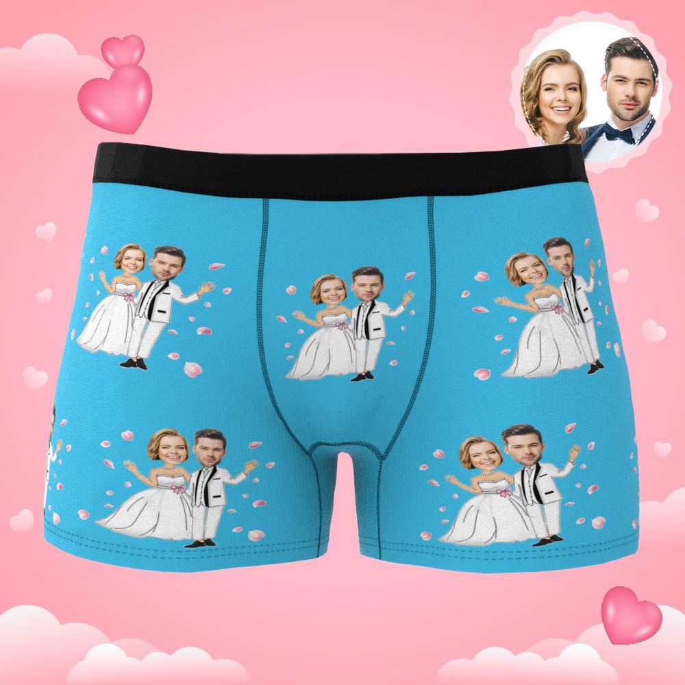 Custom Photo Boxer Double Wedding Underwear 'Interactive' - PersonalisedandPretty.com