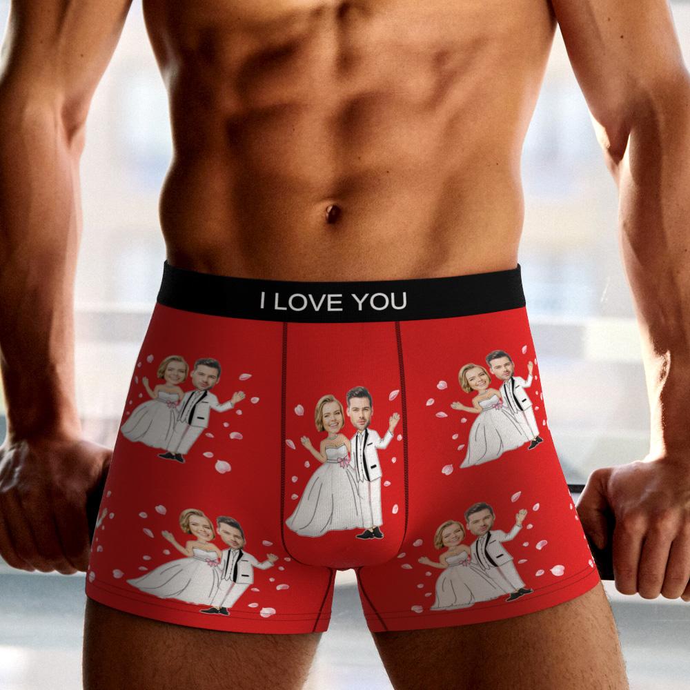 Custom Photo Boxer Double Wedding Underwear 'Interactive' - PersonalisedandPretty.com