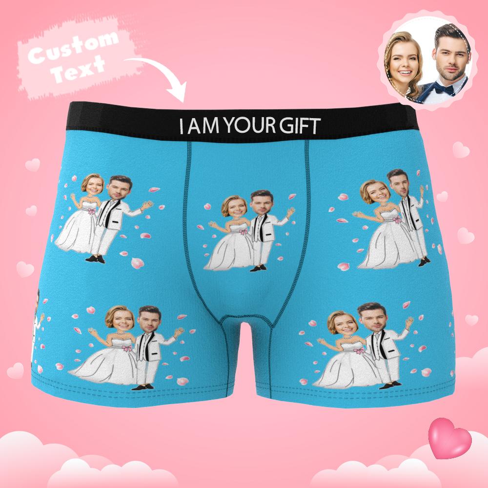 Custom Photo Boxer Double Wedding Underwear 'Interactive' - PersonalisedandPretty.com