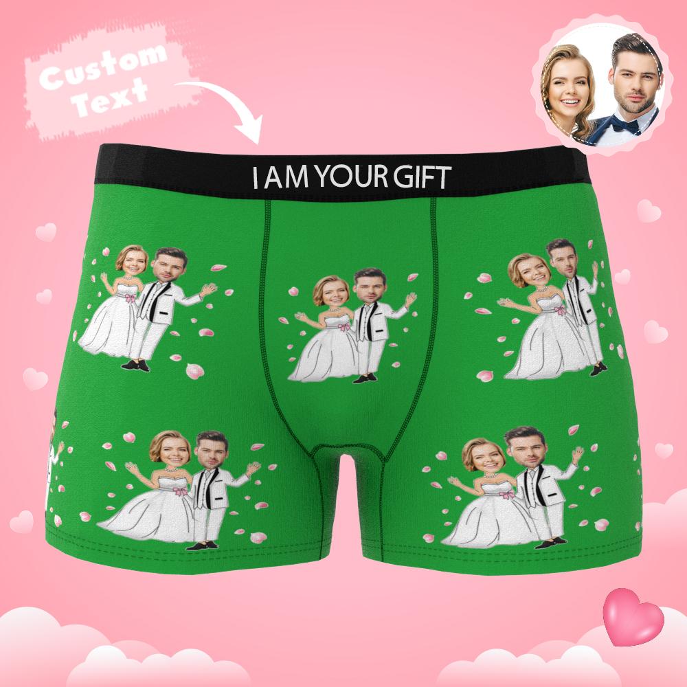 Custom Photo Boxer Double Wedding Underwear 'Interactive' - PersonalisedandPretty.com