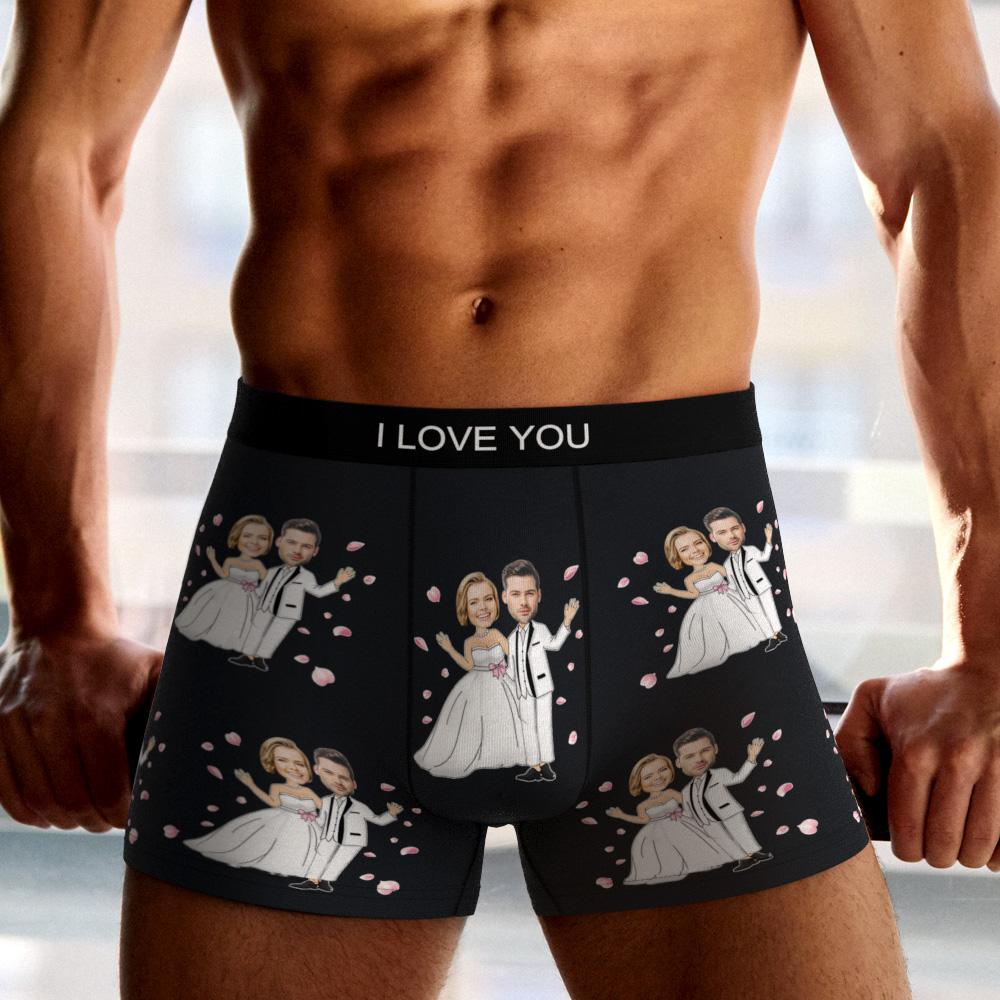 Custom Photo Boxer Double Wedding Underwear 'Interactive' - PersonalisedandPretty.com