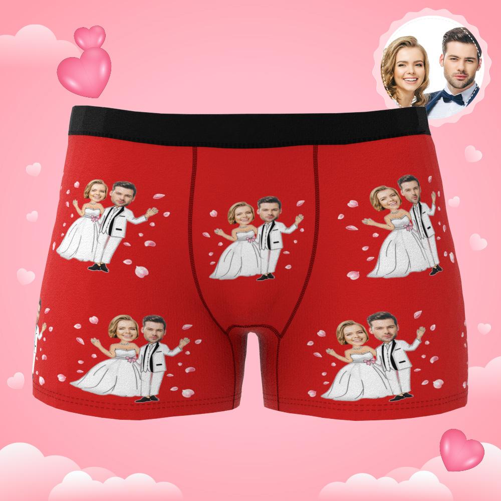 Custom Photo Boxer Double Wedding Underwear 'Interactive' - PersonalisedandPretty.com