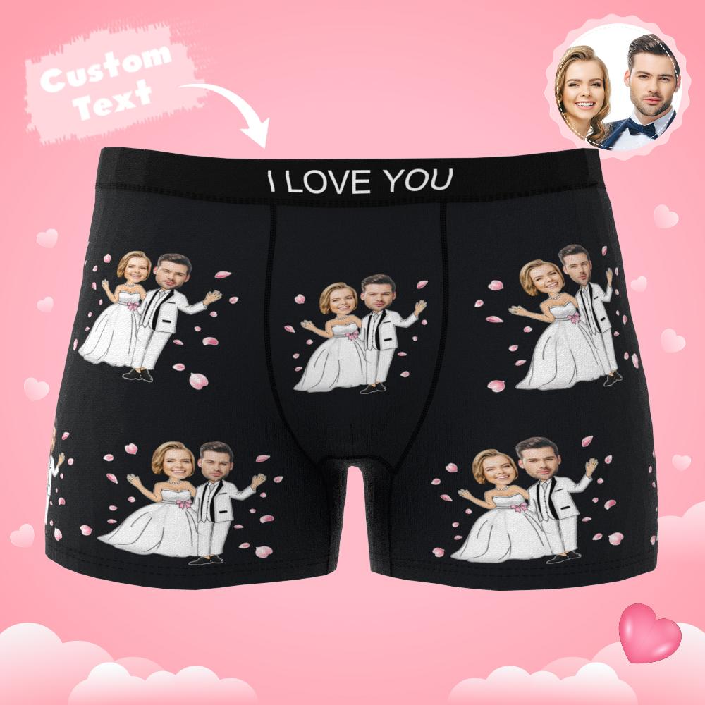 Custom Photo Boxer Double Wedding Underwear 'Interactive' - PersonalisedandPretty.com