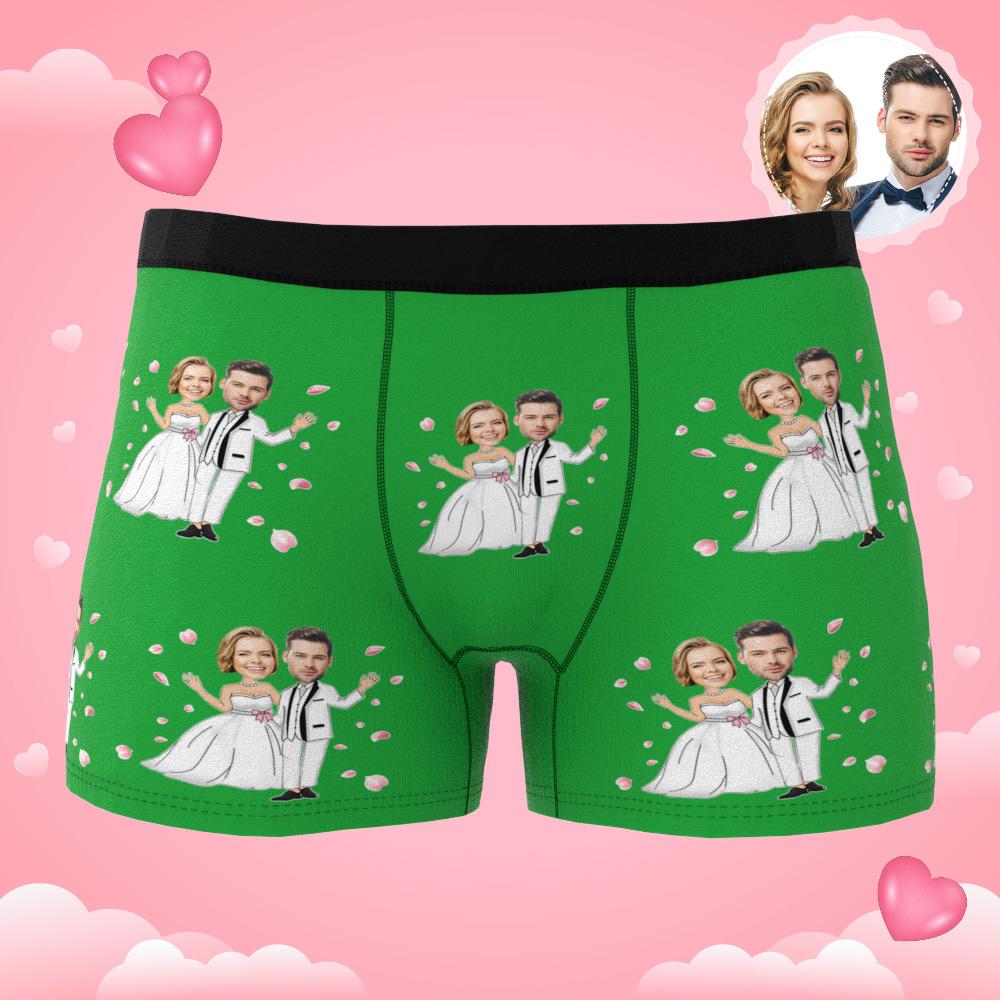 Custom Photo Boxer Double Wedding Underwear 'Interactive' - PersonalisedandPretty.com