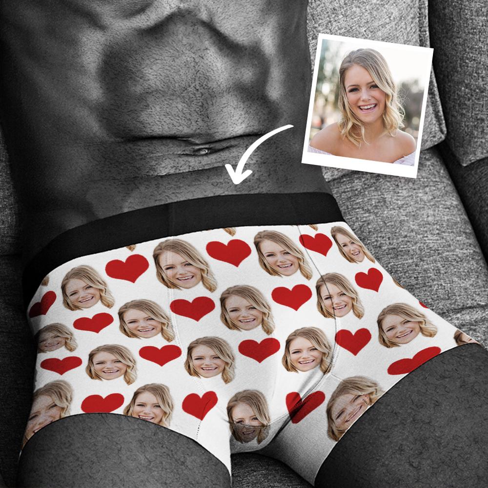 Custom Photo Boxer 'Heart Face Underwear - interactive' - PersonalisedandPretty.com