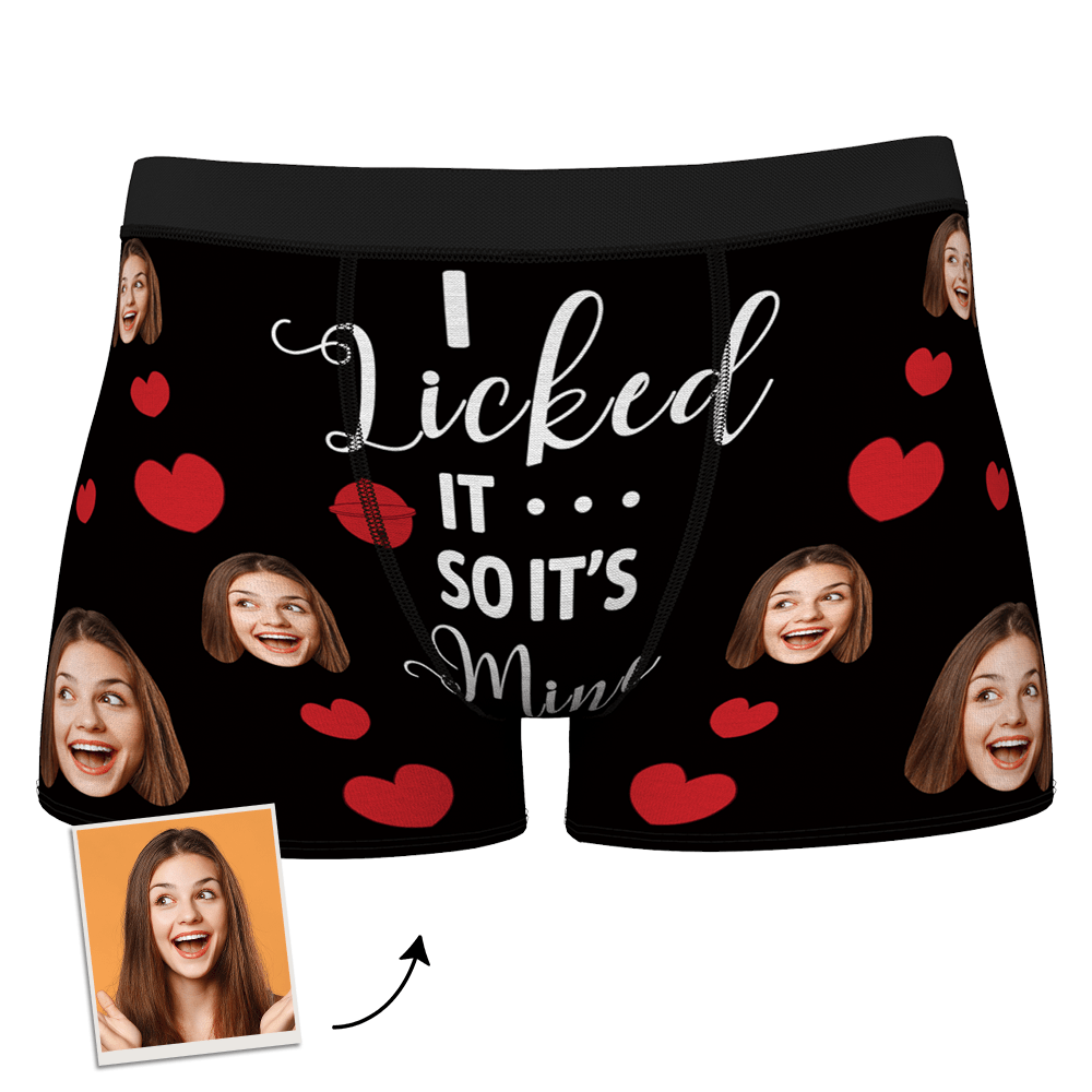 Custom Photo Boxer, 'I Licked it - Interactive' - PersonalisedandPretty.com