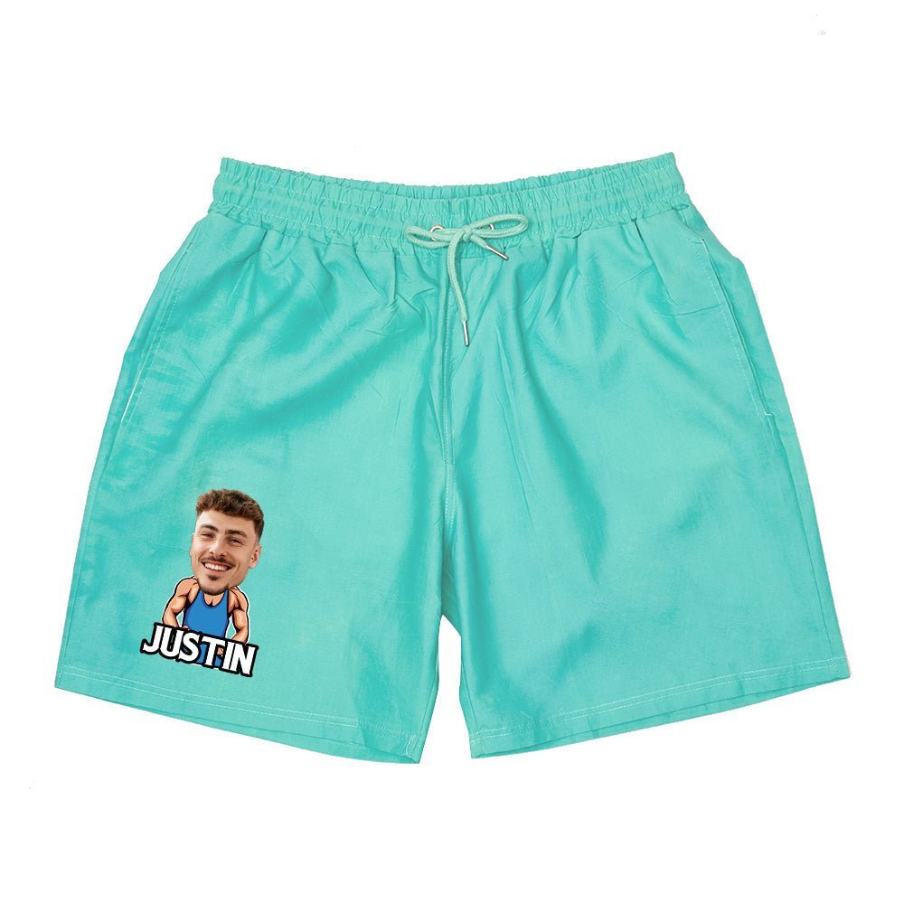 Custom Photo Upload Beach Shorts - Colour Change Design - PersonalisedandPretty.com