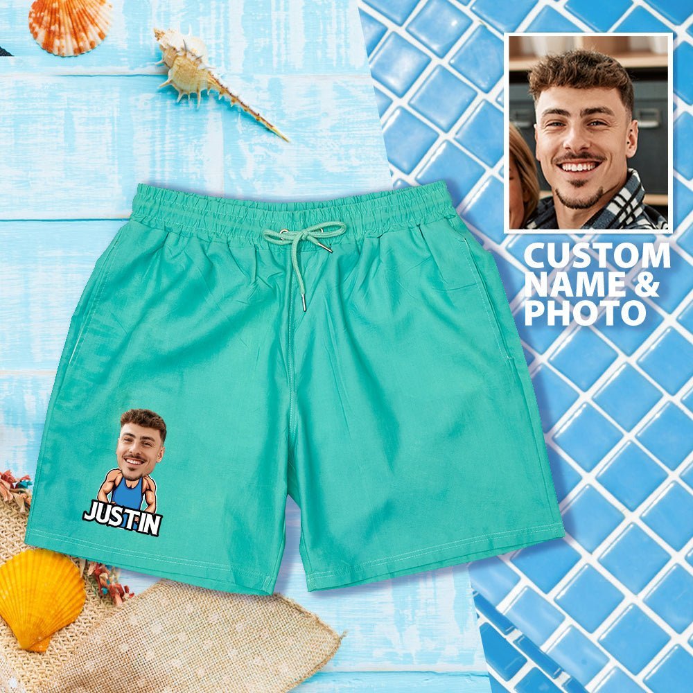 Custom Photo Upload Beach Shorts - Colour Change Design - PersonalisedandPretty.com