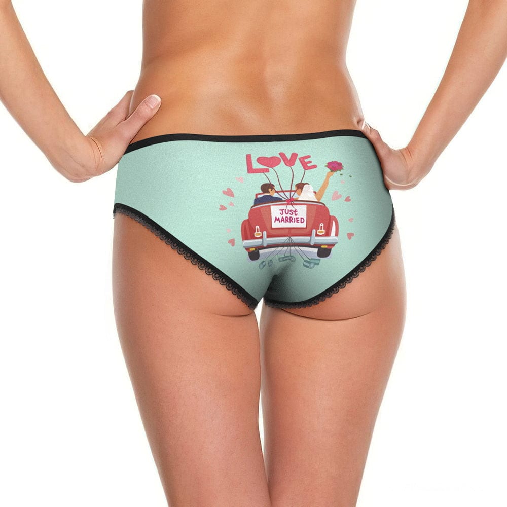 Custom Women's Underwear 'Wedding/Just Married' - PersonalisedandPretty.com