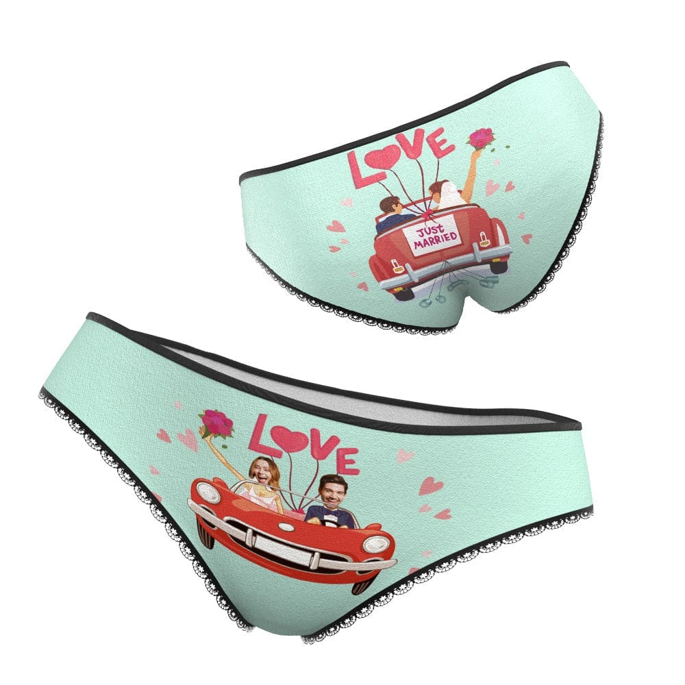 Custom Women's Underwear 'Wedding/Just Married' - PersonalisedandPretty.com