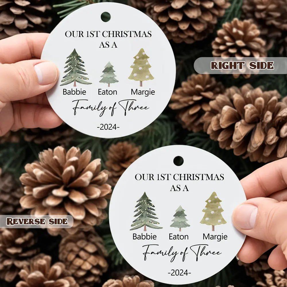 Personalised Baby's First Christmas Ornament Family of….. Christmas Ornament for Christmas Gift - PersonalisedandPretty.com