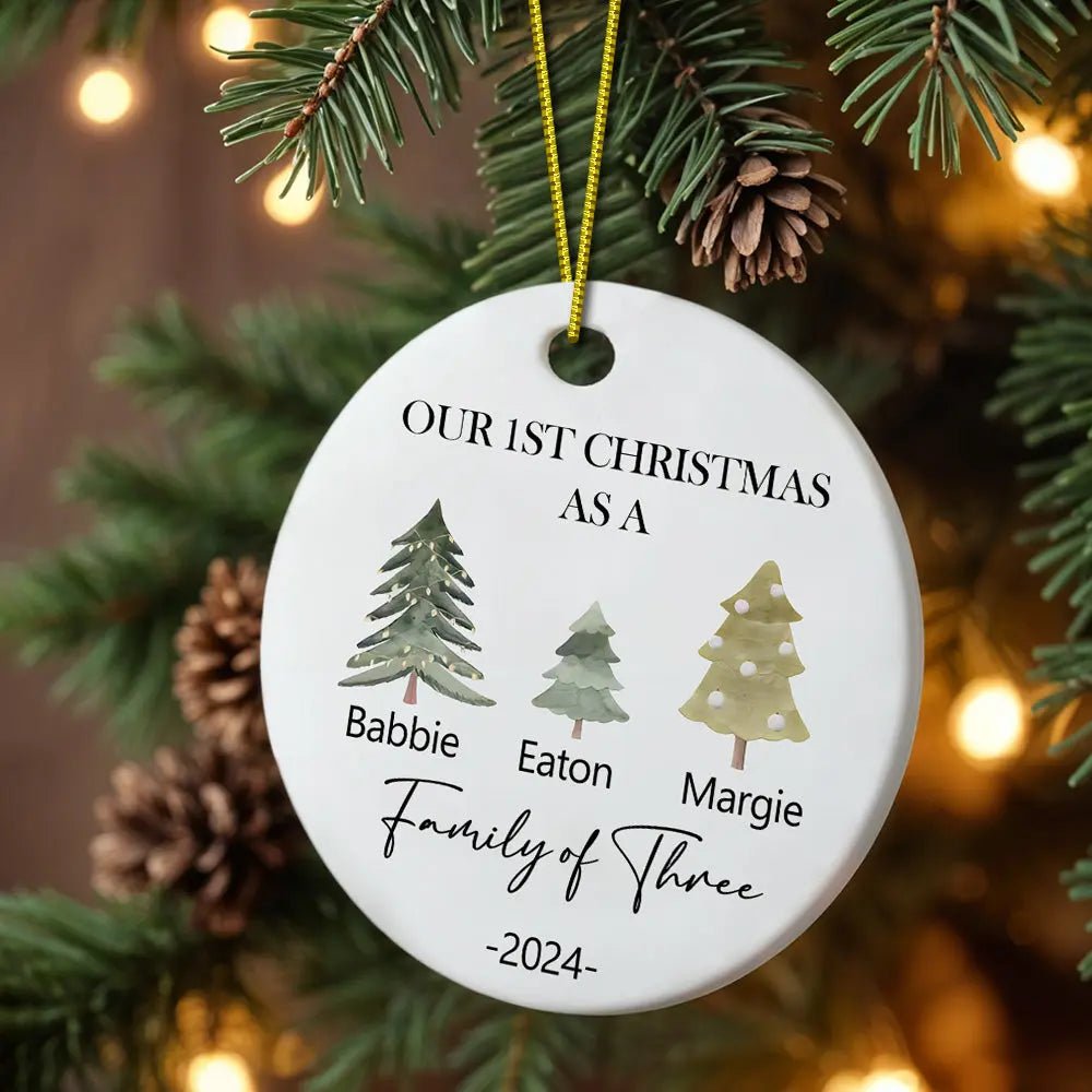 Personalised Baby's First Christmas Ornament Family of….. Christmas Ornament for Christmas Gift - PersonalisedandPretty.com