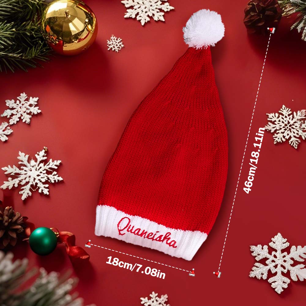 Personalised Christmas Hat Embroidered Name Santa Hat Christmas Gift for Family - PersonalisedandPretty.com